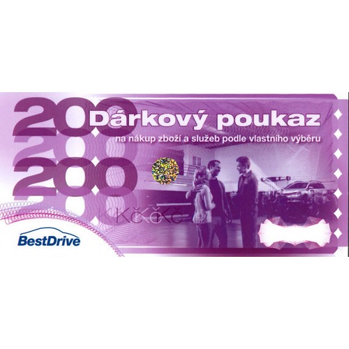DÁRKOVÝ POUKAZ 200,- Kč