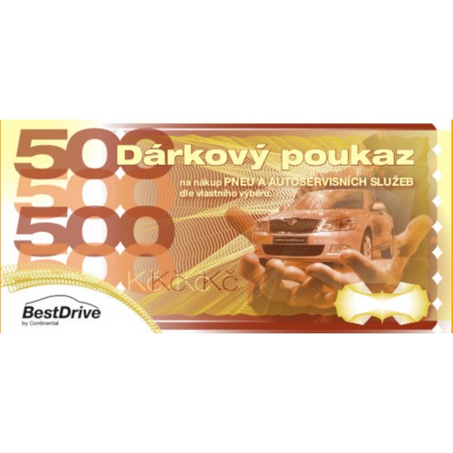DÁRKOVÝ POUKAZ 500,- Kč